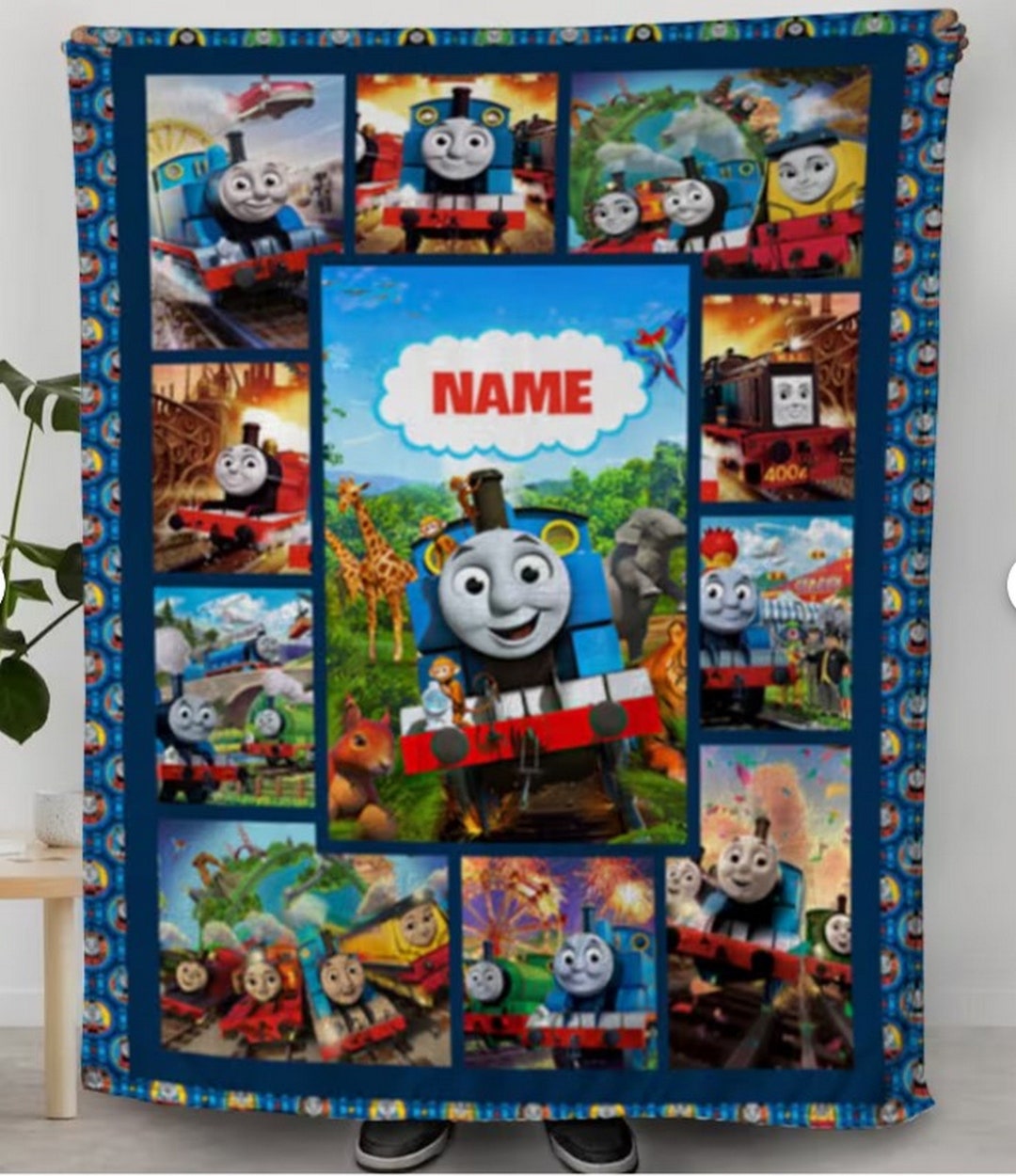 Personalized Thomas the Train Blanket, Thomas & Friends Birthday