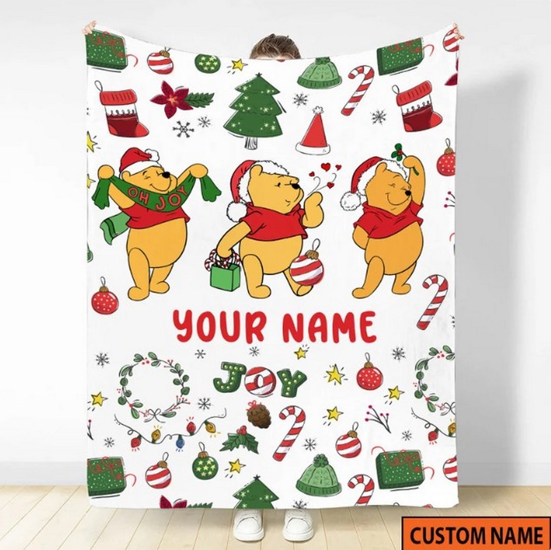 Winnie the Boo Blanket, Disney Winnie the Pooh Christmas Blanket
