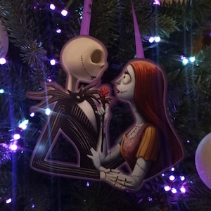 Jack & Sally Halloween / Christmas Ornament