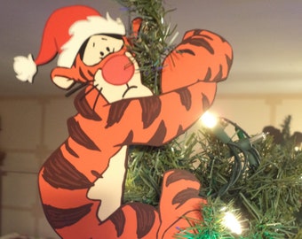 Adorno para la copa del árbol de Tigger-ific aterrorizado