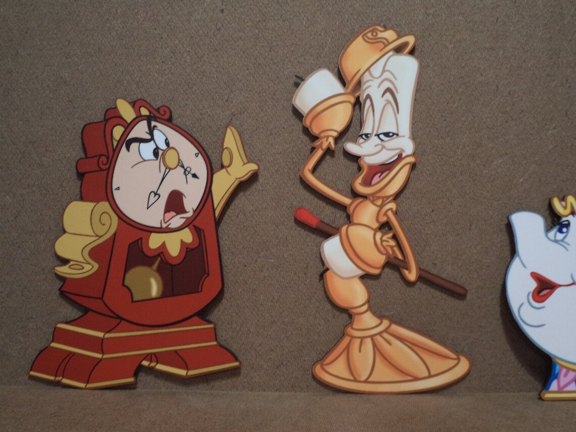 Beauty & the Beast Enchanted Objects Cutouts / Room Decor - Etsy