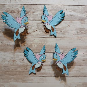 シンデレラ　ジャック ガス 小鳥 3点セット シンデレラ 追加デコレーションセット ネズミ3匹 / 鳥1羽 - Etsy