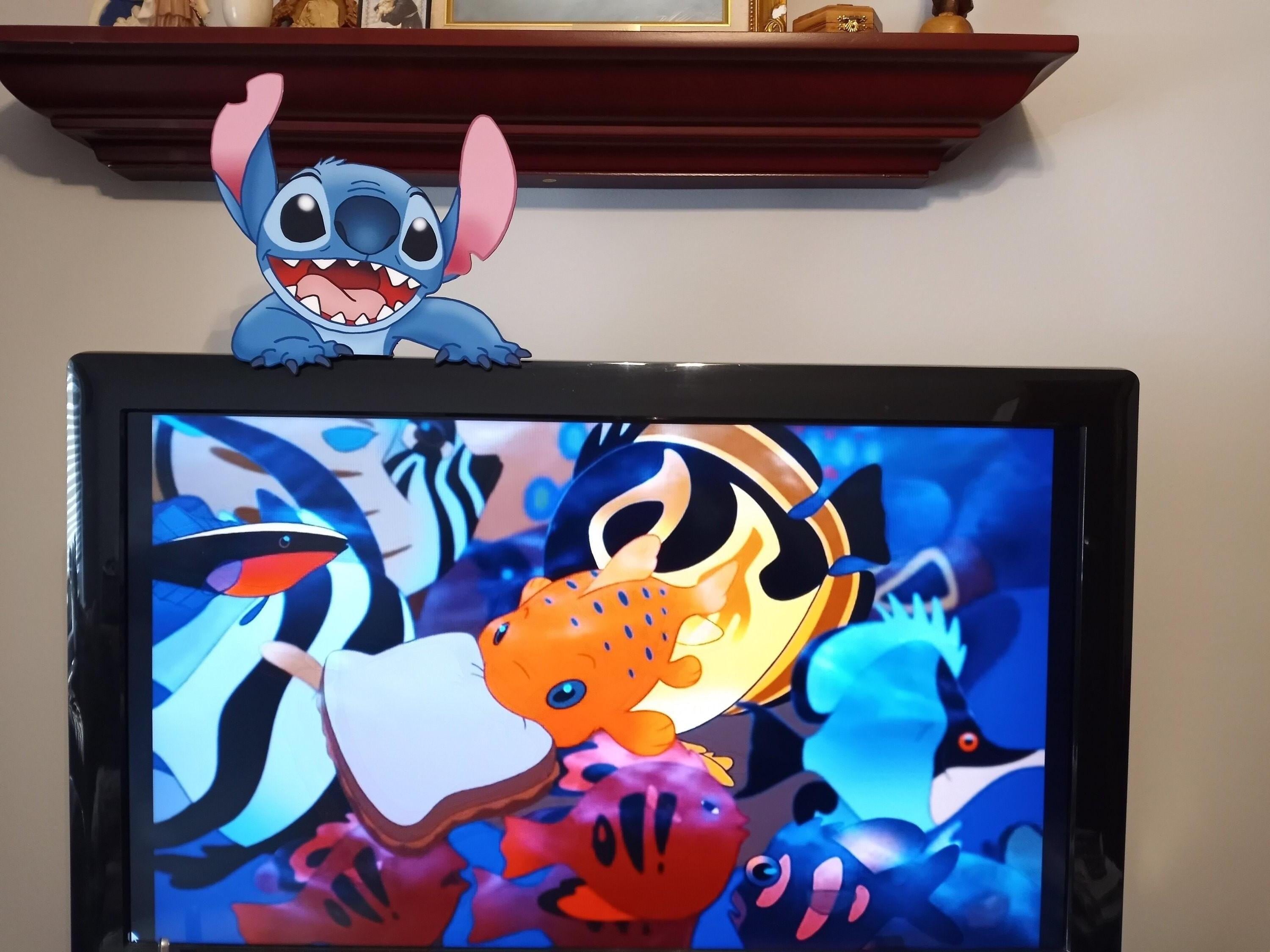 Stitch TV / Computer Monitor Peeking Pal - Etsy
