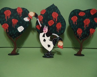 WDCC Queen of Hearts Accessory trees and card set (Statue not included)