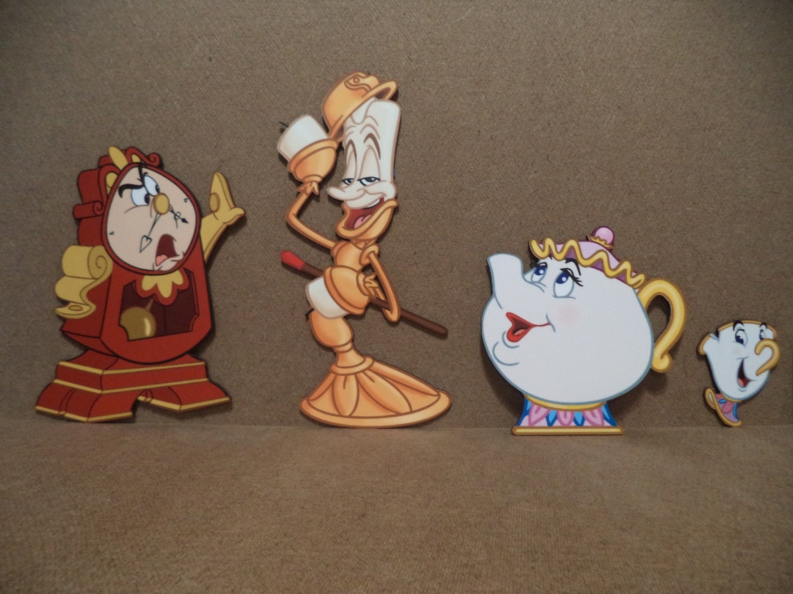 Beauty & the Beast Enchanted Objects Cutouts / Room Decor Etsy