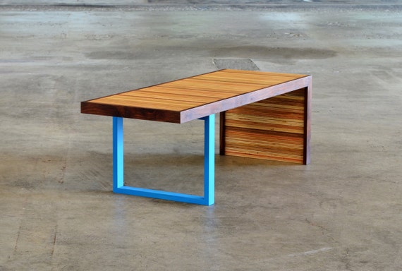Waterfall Bench Contemporary Modern Patterned Edge Grain Waterfall Bench Contemporary Modern
