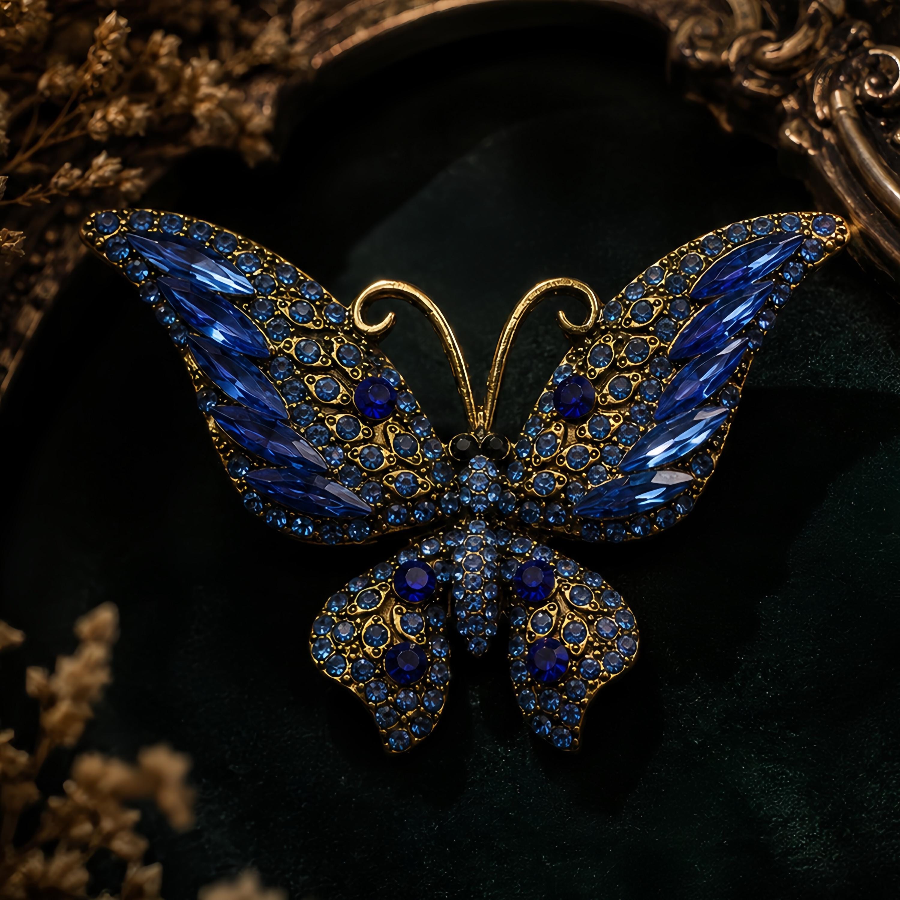 Blue Sapphire Brooch - Etsy