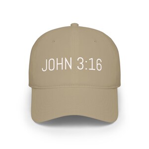 John 3:16 Baseball Cap | Christian Scripture Embroidered Hat