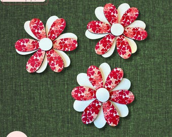 Ímã de flores em camadas SVG | Arquivo para corte a laser (Arquivo digital)