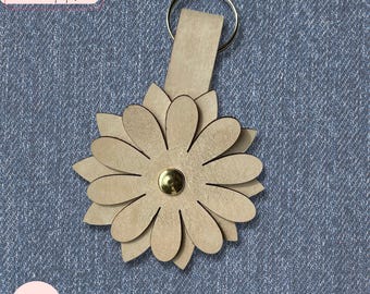 Chaveiro de flores em camadas SVG (ARQUIVO DIGITAL) | Arquivo de corte moderno para corte a laser