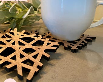 Arquivo digital SVG para porta-copos geométricos | Arquivo de corte para corte a laser | Decoração moderna em madeira