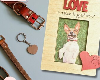 Moldura magnética para fotos com tema de amor por animais de estimação em formato SVG | Arquivo para corte a laser (Download digital)