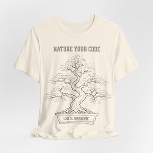 Programmierer-Shirt, „Nature Your Code“-Bonsai-Baum-T-Shirt | Geschenk für Programmierer