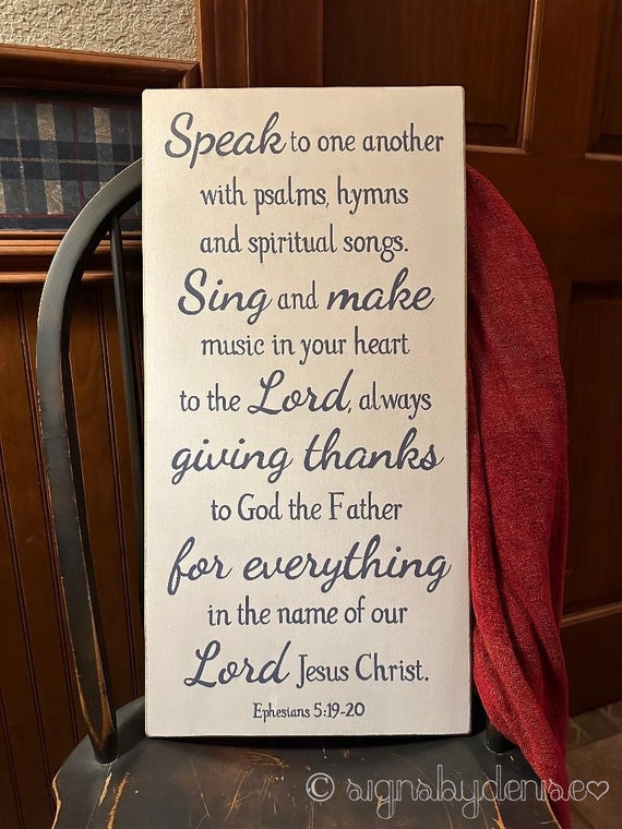 Ephesians 5:19-20 