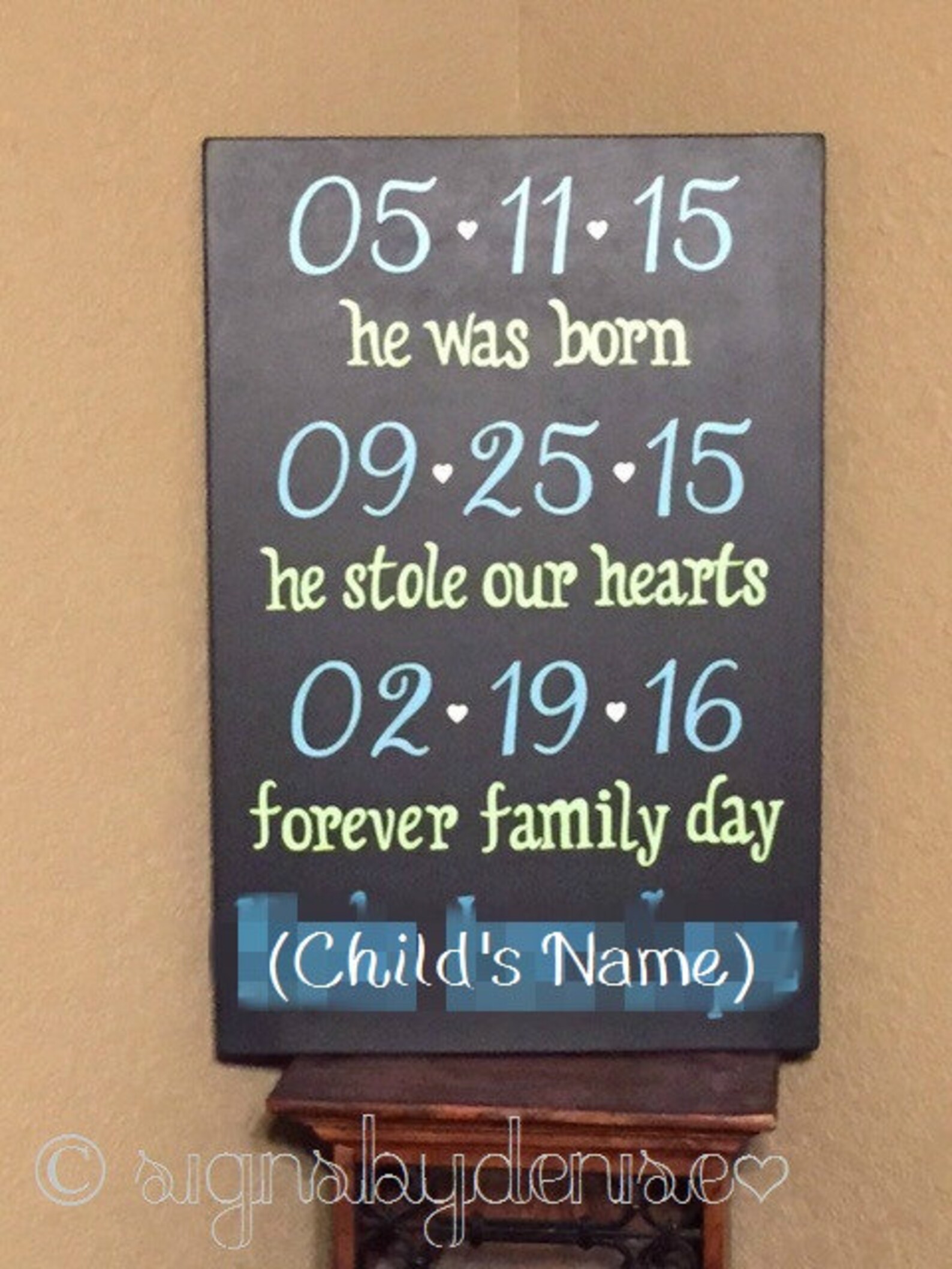 Adoption Sign, Forever Family Day Personalized With Name & Dates ...