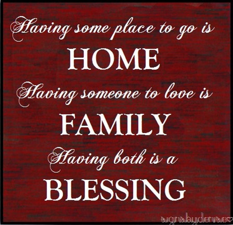 HOME FAMILY BLESSING, Family Sign, Home Sign, Inspirational Sign 14 x 14 SignsbyDenise image 4