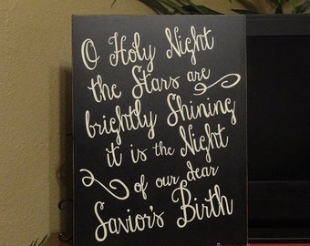 O Holy Night Christmas Sign 18" x 24" SignsbyDenise