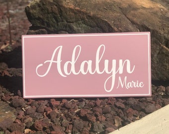 Personalized Baby Child Name Sign, Baby Sign, Nursery Sign - Size 20" x 10"