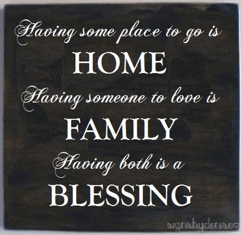 HOME FAMILY BLESSING, Family Sign, Home Sign, Inspirational Sign 14 x 14 SignsbyDenise image 3