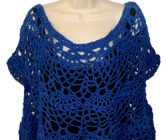 Royal blue top dressy top