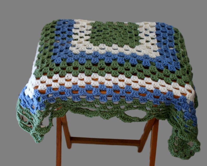 Blue Blanket, Sage Green Blanket, Blue Baby Afghan, Baby Blanket Boy, Crochet Baby Blanket, Baby Blanket, Crib Afghan, Afghan Blanket image 1