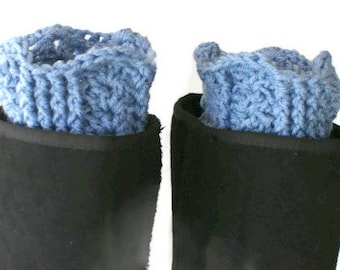 Boot Cuffs, Crochet Boot Toppers, Womens Leg Cuffs, Winter Trend, Boot Socks, Blue Boot Cuffs, Leg Warmers, Fall Fashion Boot Toppers