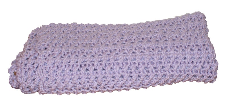 Crib Afghan, Crochet Baby Afghan, Lilac Blanket, Crochet Afghan, Purple Baby Blanket, Lilac Afghan, Lavender Blanket, Stroller Afghan, Pram image 3