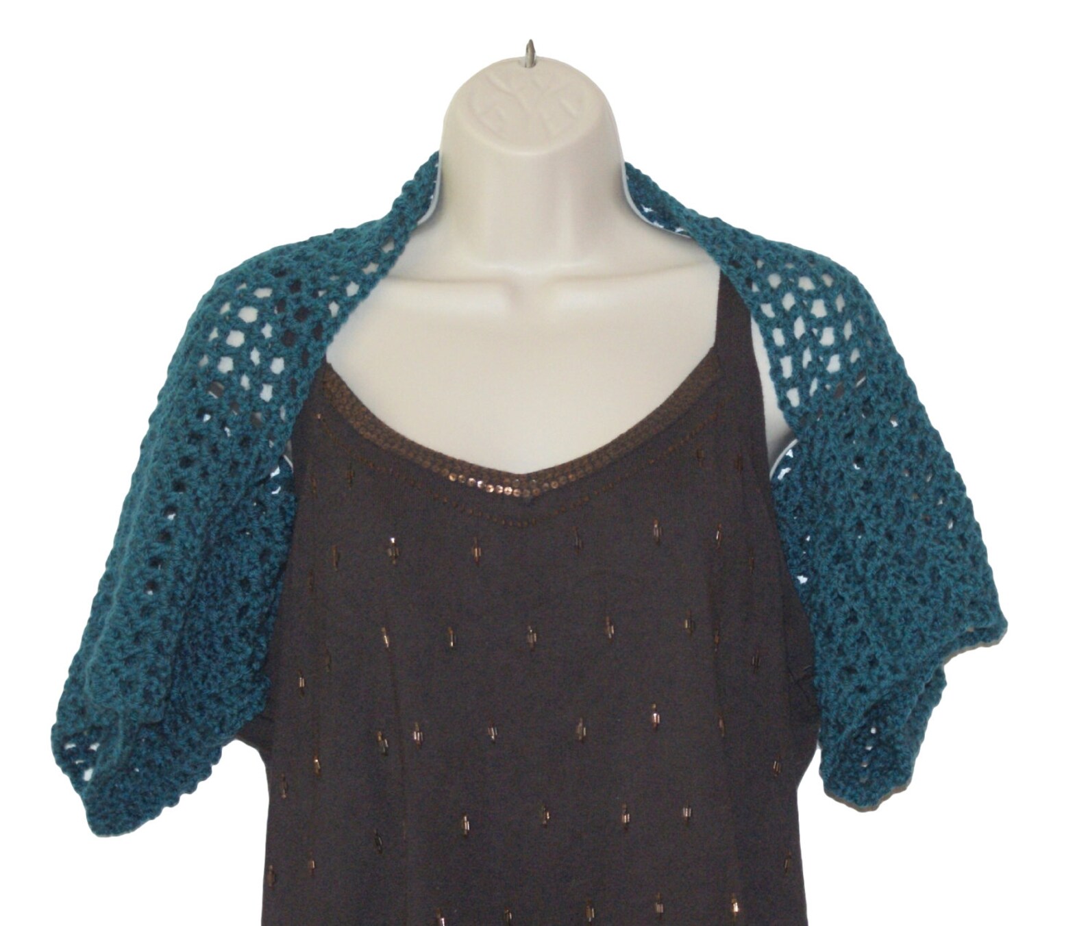 Teal Shrug Womens Vest XL Bolero Teal Bolero Plus Size Etsy