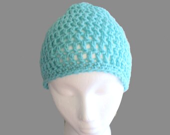 Blue Kids Hat, Childs Cloche, Crochet Cloche Hat, Kids Beanie, Blue Crochet Hat, Childs Winter Hat, Kids Slouch Hat, Childs Slouch Bea