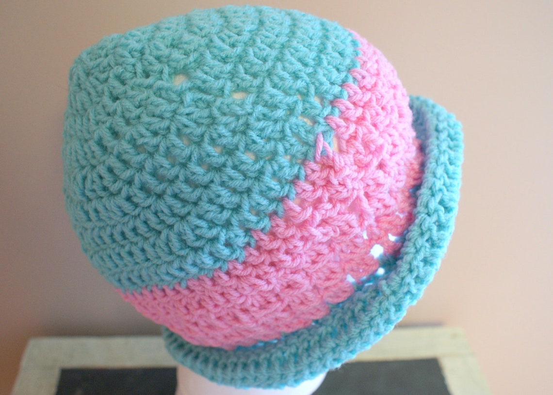 Winter Cloche Hat, Womens Crochet Hat, Rolled Brim Hat, Hip Fashion Hat