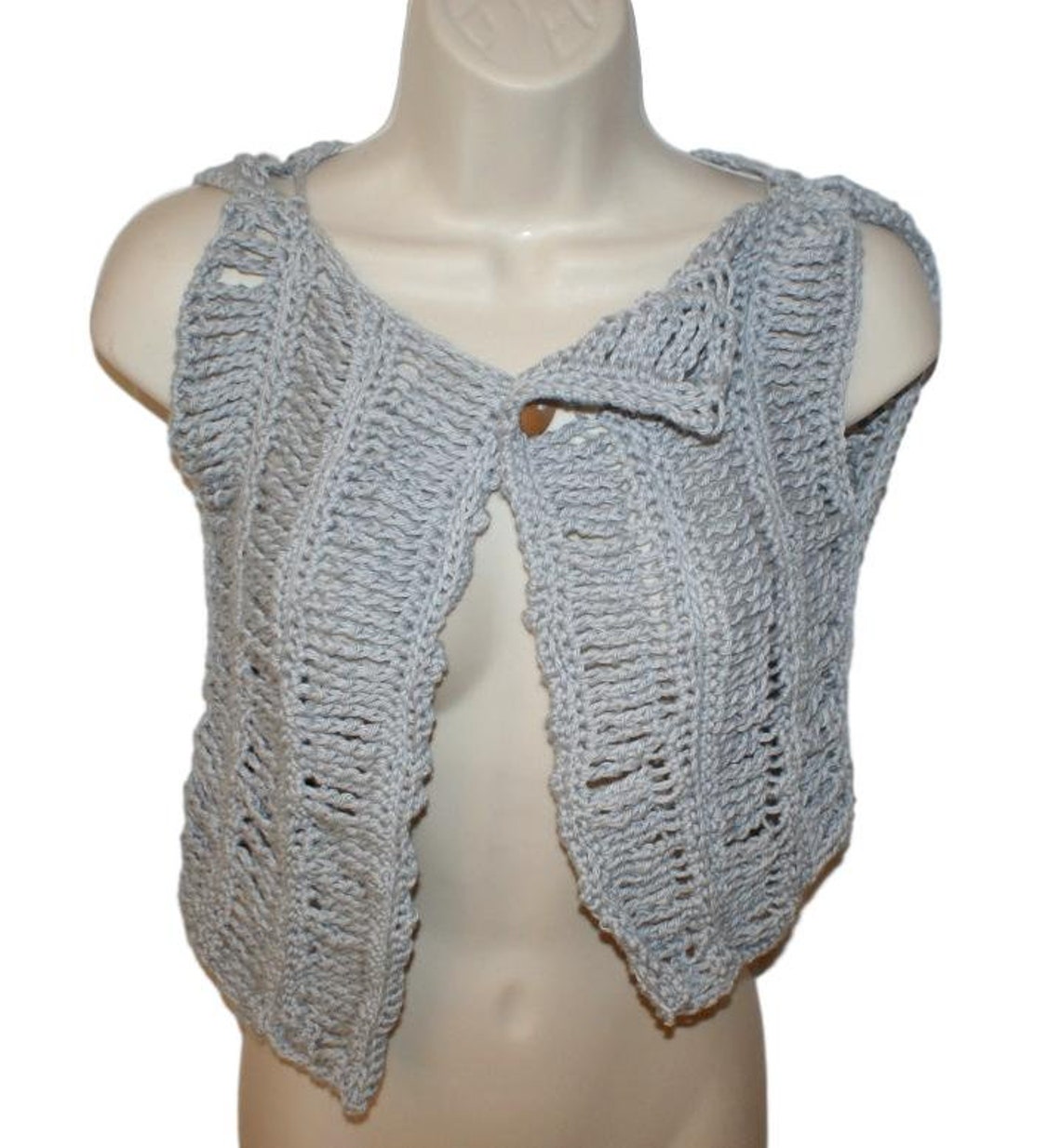 Womens Vest Brown Shrug Cotton Vest Brown Vest Sleeveless Etsy