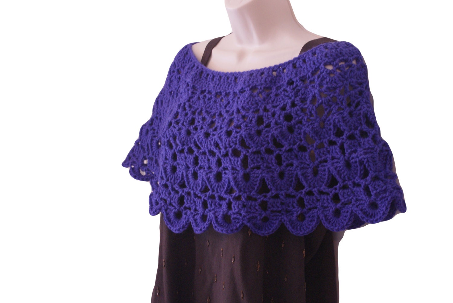 Crochet Capelet Spring Poncho Womens Shawl Crochet Shawl - Etsy