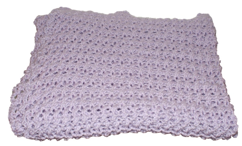 Crib Afghan, Crochet Baby Afghan, Lilac Blanket, Crochet Afghan, Purple Baby Blanket, Lilac Afghan, Lavender Blanket, Stroller Afghan, Pram image 4