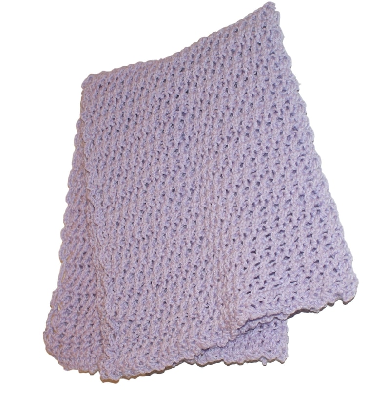 Crib Afghan, Crochet Baby Afghan, Lilac Blanket, Crochet Afghan, Purple Baby Blanket, Lilac Afghan, Lavender Blanket, Stroller Afghan, Pram image 2