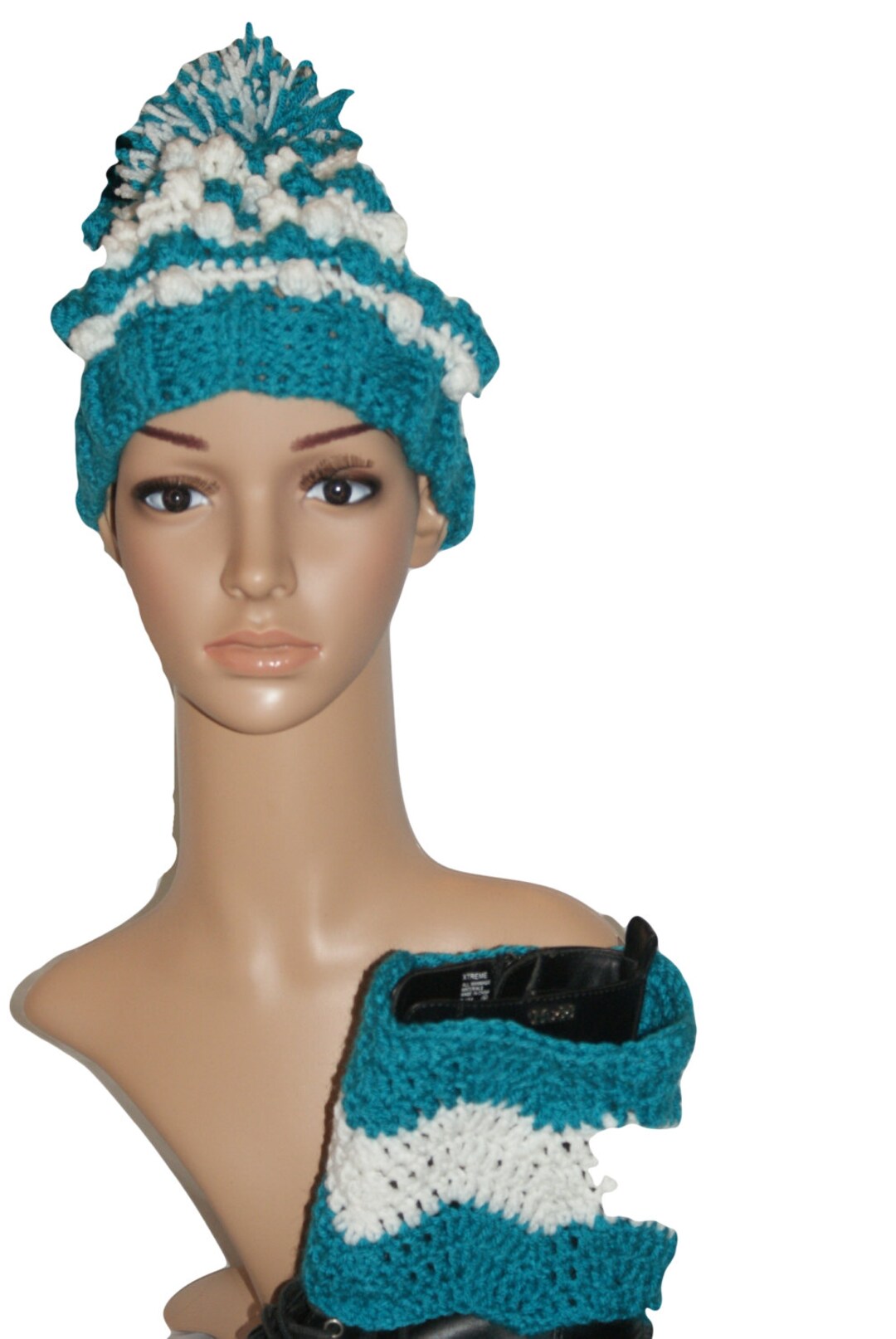 Hat Boot Cuffs Set Pom Hat Trendy Hat Ski Hat Classic Etsy