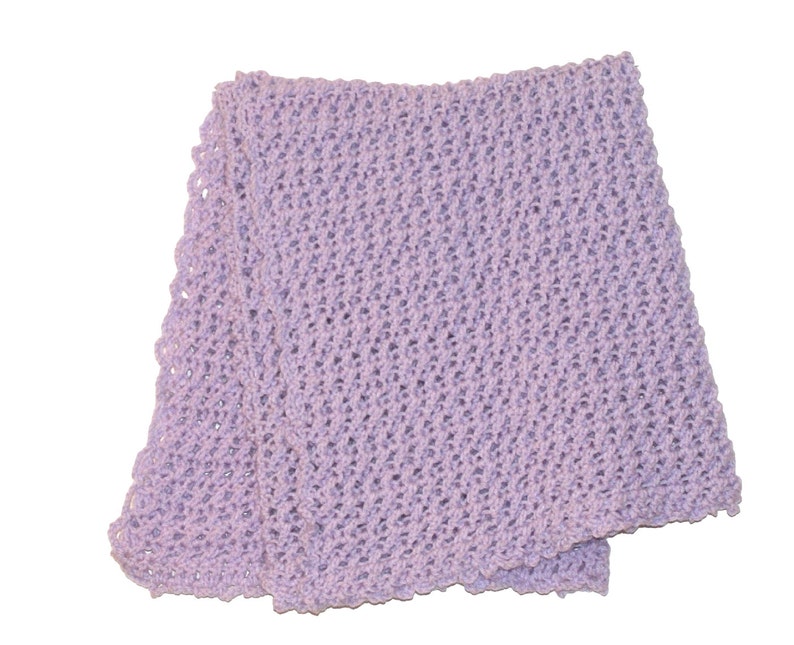 Crib Afghan, Crochet Baby Afghan, Lilac Blanket, Crochet Afghan, Purple Baby Blanket, Lilac Afghan, Lavender Blanket, Stroller Afghan, Pram image 1