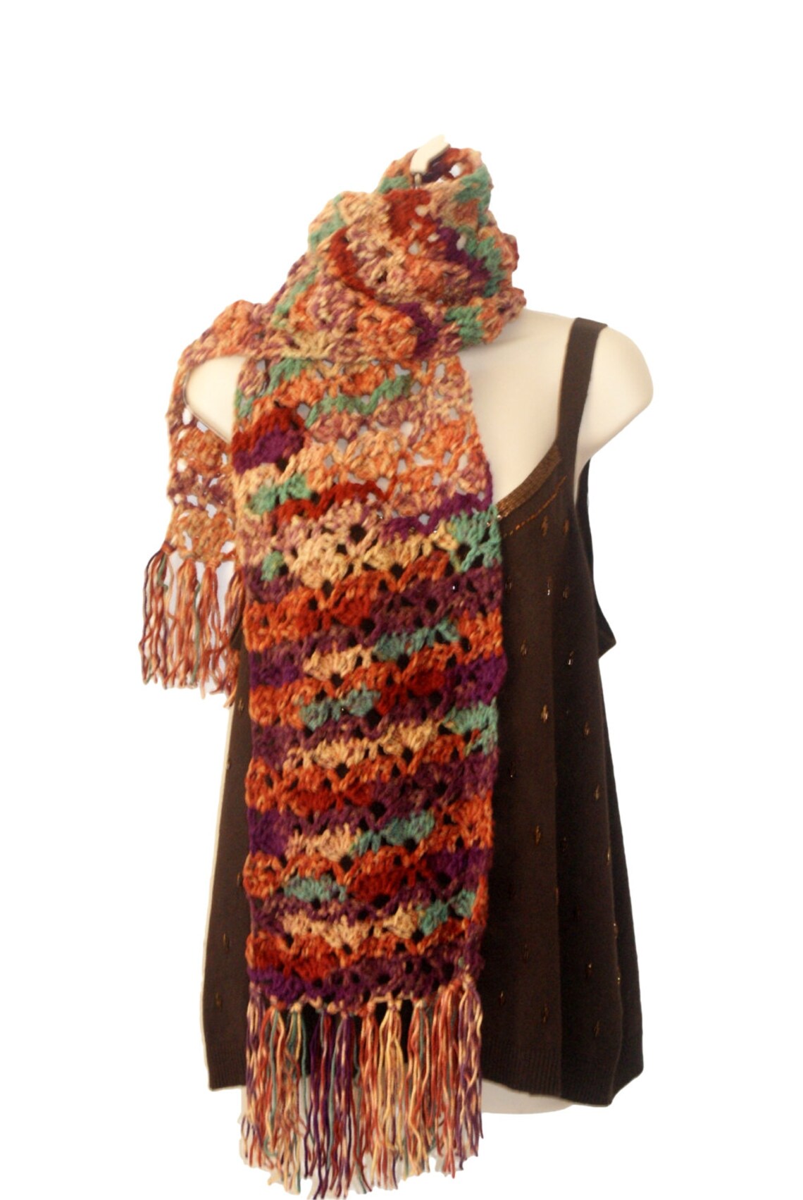 Crochet Scarf Neckwarmer Neck Scarf Autumn Fashion Tea Etsy