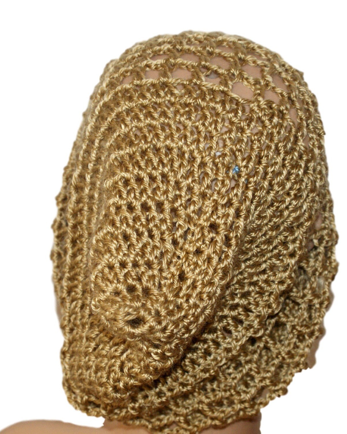 Women\'s Crochet Knitted Style Beanie Slouchy Hat Gold Easy Crochet Slouchy Beanie Pattern | Sequoia Ridge Slouch  main image 4