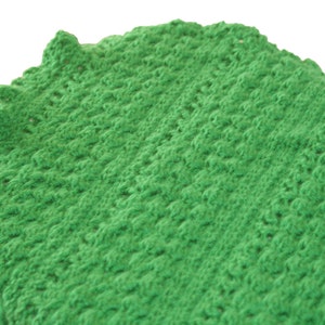 Crochet Baby Afghan, Green Blanket, Green Afghan, Doll Afghan, Baby Blanket, Crochet Baby Blanket, Green Baby Blanket, Crib Blanket, imagem 3