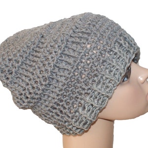 Slouch Hat, Renaissance Hat, Winter Fashion Hat, Edwardian Hat, Gray Cloche Hat, Gray Snow Hat, Womens Cloche Hat, Gray Slouch, Mens Hat image 2