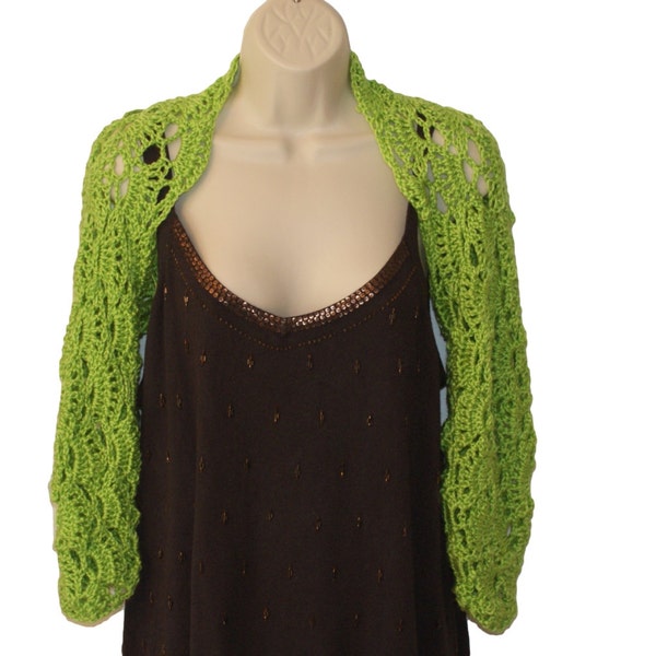 Women's Plus Size Orange Leaf Printed Tier Women Shrug