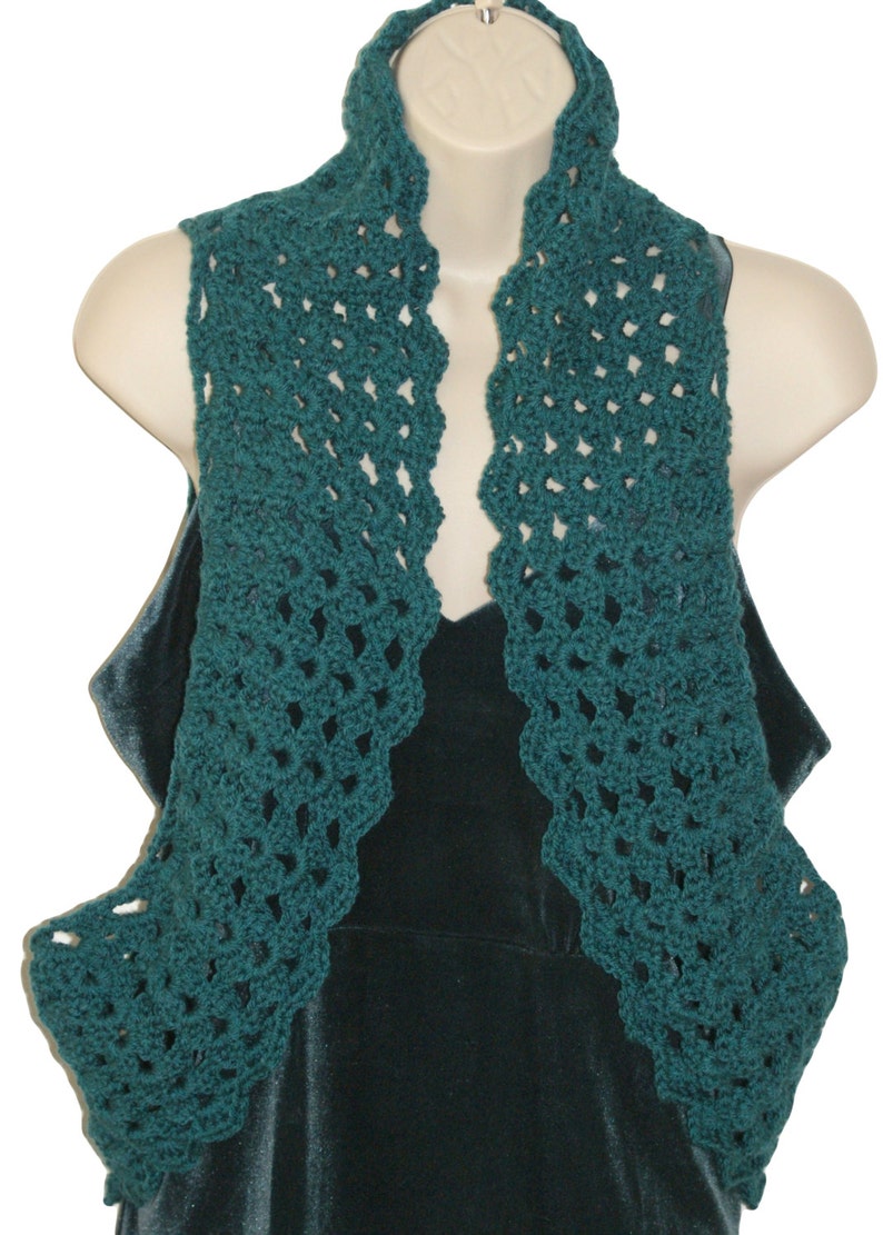 Womens Vest, Green Shrug, XL Sweater Vest, Shrugs Boleros, Sleeveless