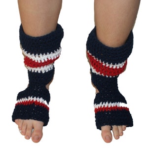 Yoga Socks, Pilates Socks, Dance Socks, Exercise Socks, Footwear, Pedicure Socks, Toe-less Socks, Flip Flop Socks, Navy Hockey Socks