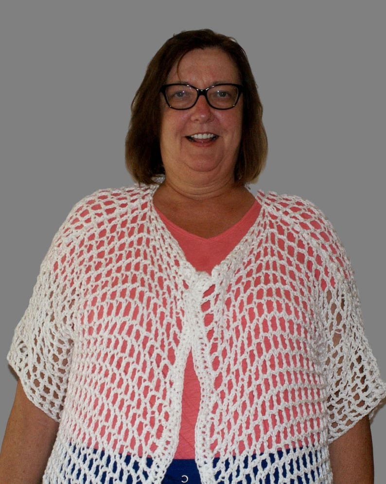 white summer sweater plus size