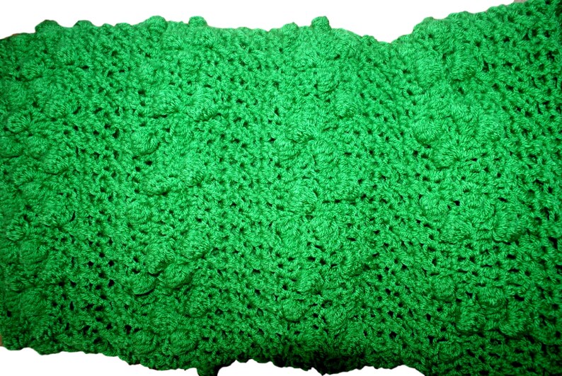 Crochet Baby Afghan, Green Blanket, Green Afghan, Doll Afghan, Baby Blanket, Crochet Baby Blanket, Green Baby Blanket, Crib Blanket, imagem 5