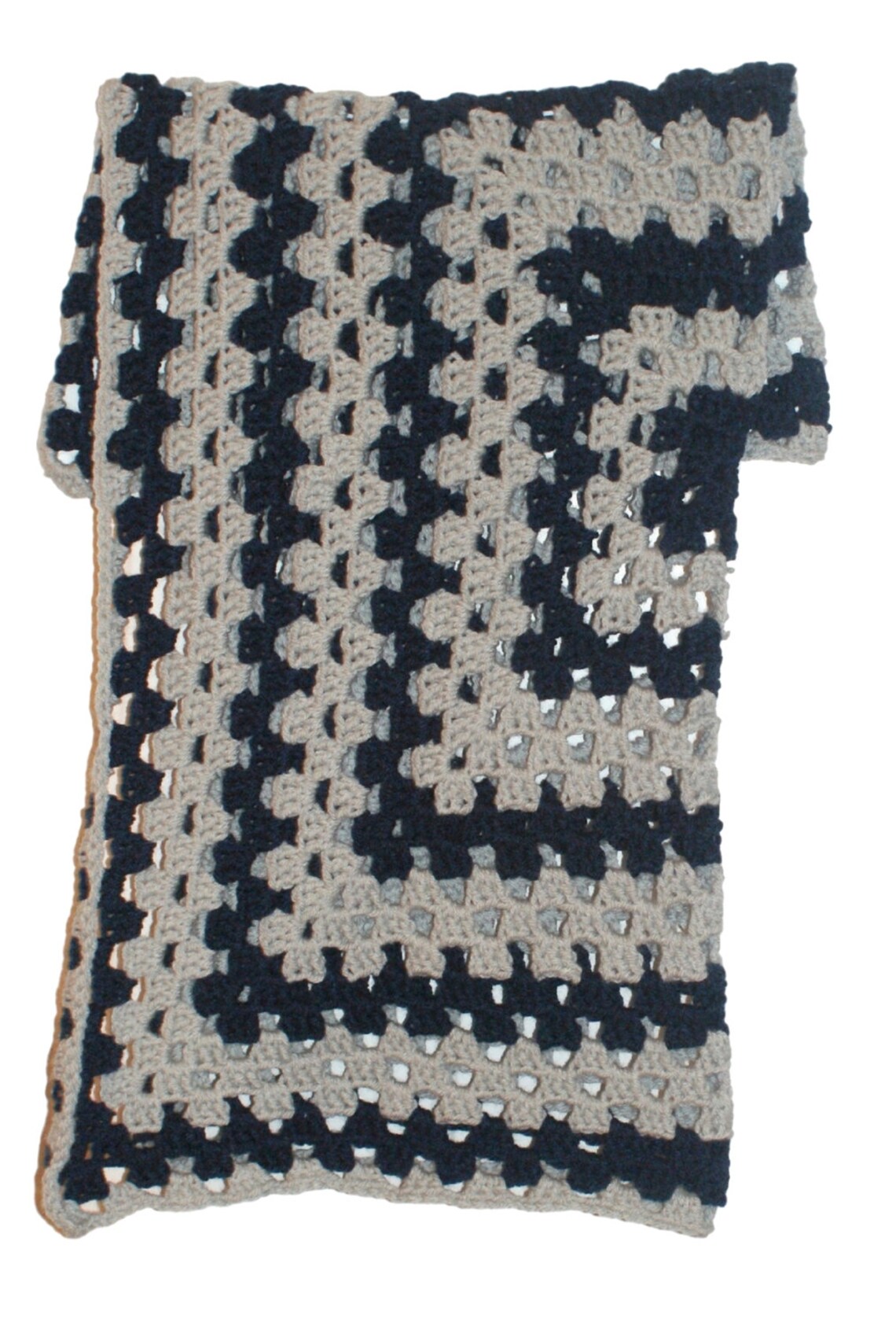 Gray Blanket, Blue Blanket, Navy Afghan, Baby Afghan, Baby Blanket Boy