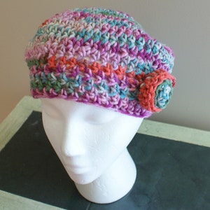 Blue Crochet Hat Womens Beret Spring Tam Spring Fashion - Etsy