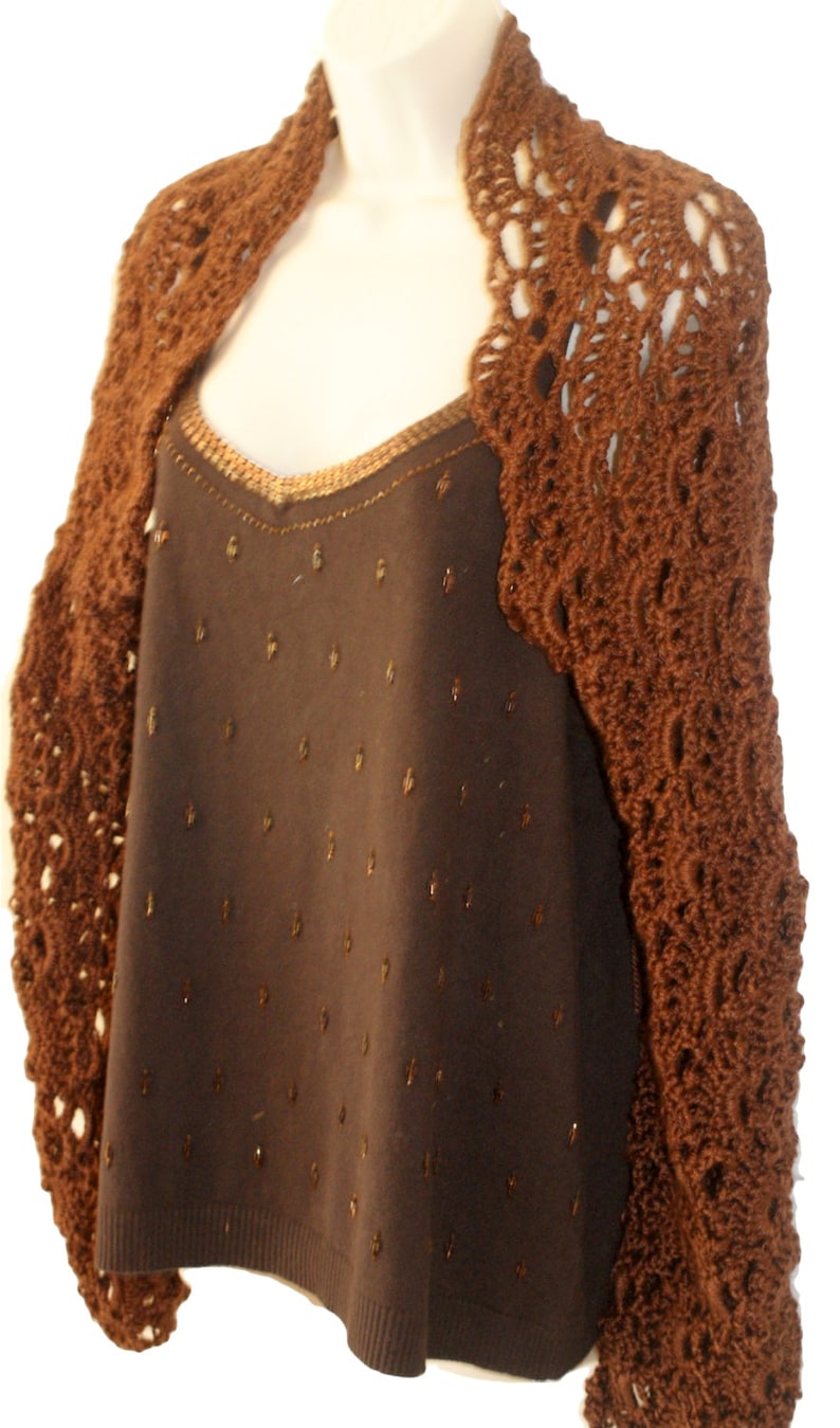 Brown Shrug, Brown Bolero, Elegant Shrug, Womens Plus Size, Plus Size