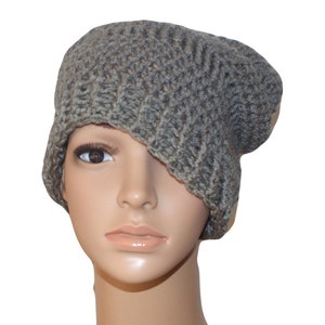 Slouch Hat, Renaissance Hat, Winter Fashion Hat, Edwardian Hat, Gray Cloche Hat, Gray Snow Hat, Womens Cloche Hat, Gray Slouch, Mens Hat image 1