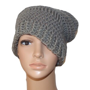 Slouch Hat, Renaissance Hat, Winter Fashion Hat, Edwardian Hat, Gray Cloche Hat, Gray Snow Hat, Womens Cloche Hat, Gray Slouch, Mens Hat image 1